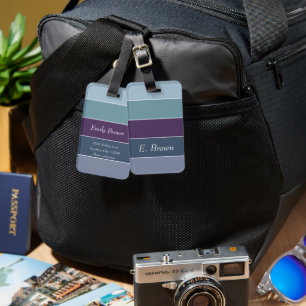 Benutzerdefinierte Sommerfarben-Farbblockstreifen Gepäckanhänger