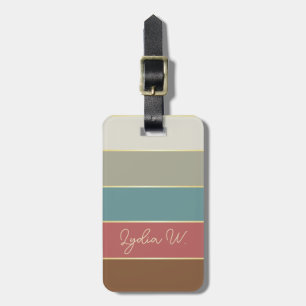 Benutzerdefinierte Sommerfarben-Farbblockstreifen Gepäckanhänger
