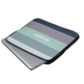 Benutzerdefinierte Sommerfarben-Farbblockstreifen Laptopschutzhülle (Vorne Knopf)