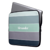 Benutzerdefinierte Sommerfarben-Farbblockstreifen Laptopschutzhülle (Vorderseite Links)