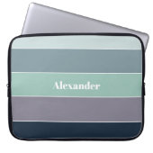 Benutzerdefinierte Sommerfarben-Farbblockstreifen Laptopschutzhülle (Vorderseite)