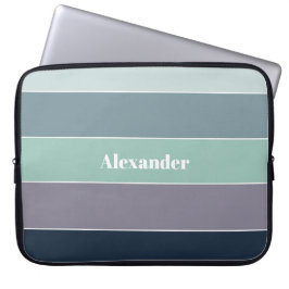 Benutzerdefinierte Sommerfarben-Farbblockstreifen Laptopschutzhülle