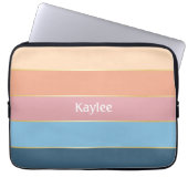 Benutzerdefinierte Sommerfarben-Farbblockstreifen Laptopschutzhülle (Vorderseite)