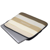 Benutzerdefinierte Sommerfarben-Farbblockstreifen Laptopschutzhülle (Vorne Knopf)