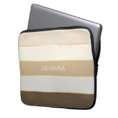 Benutzerdefinierte Sommerfarben-Farbblockstreifen Laptopschutzhülle (Vorderseite Links)