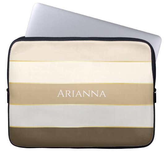 Benutzerdefinierte Sommerfarben-Farbblockstreifen Laptopschutzhülle (Vorderseite)