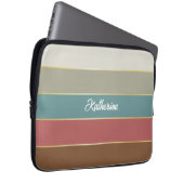 Benutzerdefinierte Sommerfarben-Farbblockstreifen Laptopschutzhülle (Vorne Rechts)
