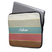 Benutzerdefinierte Sommerfarben-Farbblockstreifen Laptopschutzhülle (Vorderseite Links)