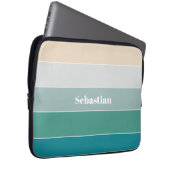 Benutzerdefinierte Sommerfarben-Farbblockstreifen Laptopschutzhülle (Vorne Rechts)