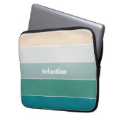 Benutzerdefinierte Sommerfarben-Farbblockstreifen Laptopschutzhülle (Vorderseite Links)