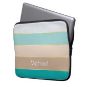 Benutzerdefinierte Sommerfarben-Farbblockstreifen Laptopschutzhülle (Vorderseite Links)