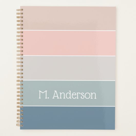 Benutzerdefinierte Sommerfarben-Farbblockstreifen Planer (Vorderseite)