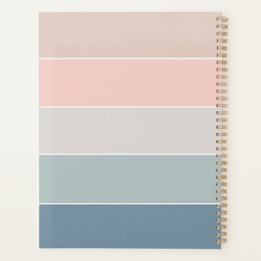 Benutzerdefinierte Sommerfarben-Farbblockstreifen Planer (Rückseite)