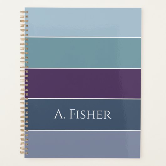 Benutzerdefinierte Sommerfarben-Farbblockstreifen Planer (Vorderseite)