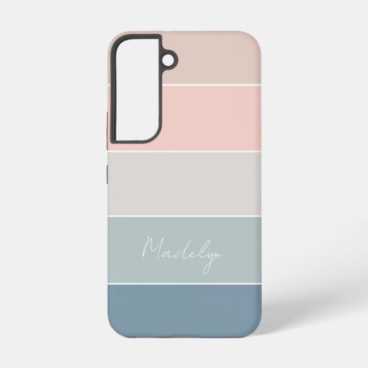 Benutzerdefinierte Sommerfarben-Farbblockstreifen Samsung Galaxy Hülle (Rückseite)