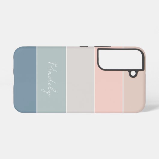 Benutzerdefinierte Sommerfarben-Farbblockstreifen Samsung Galaxy Hülle (Rückseite (Horizontal))