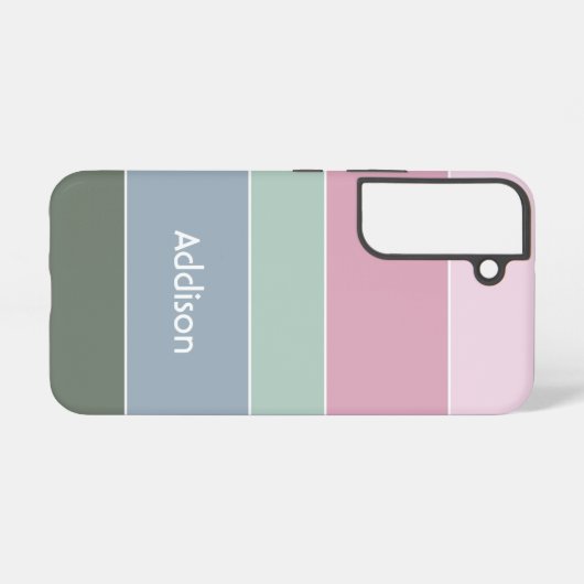 Benutzerdefinierte Sommerfarben-Farbblockstreifen Samsung Galaxy Hülle (Rückseite (Horizontal))