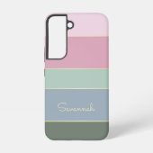 Benutzerdefinierte Sommerfarben-Farbblockstreifen Samsung Galaxy Hülle (Rückseite)