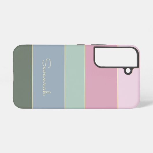 Benutzerdefinierte Sommerfarben-Farbblockstreifen Samsung Galaxy Hülle (Rückseite (Horizontal))