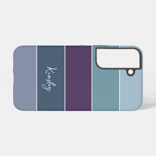 Benutzerdefinierte Sommerfarben-Farbblockstreifen Samsung Galaxy Hülle (Rückseite (Horizontal))