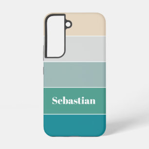 Benutzerdefinierte Sommerfarben-Farbblockstreifen Samsung Galaxy Hülle