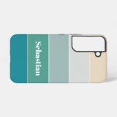 Benutzerdefinierte Sommerfarben-Farbblockstreifen Samsung Galaxy Hülle (Rückseite (Horizontal))