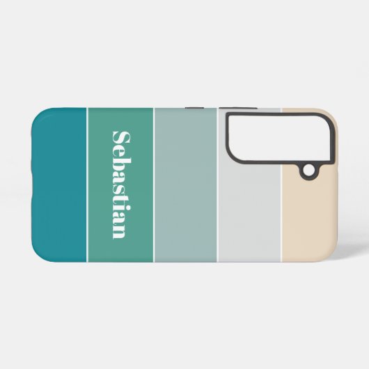 Benutzerdefinierte Sommerfarben-Farbblockstreifen Samsung Galaxy Hülle (Rückseite (Horizontal))