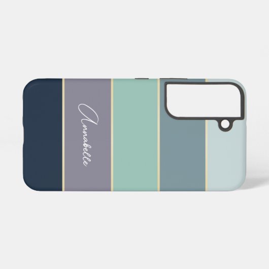 Benutzerdefinierte Sommerfarben-Farbblockstreifen Samsung Galaxy Hülle (Rückseite (Horizontal))
