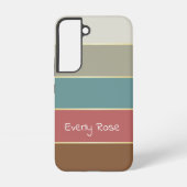 Benutzerdefinierte Sommerfarben-Farbblockstreifen Samsung Galaxy Hülle (Rückseite)