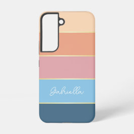 Benutzerdefinierte Sommerfarben-Farbblockstreifen Samsung Galaxy Hülle
