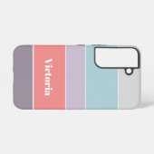 Benutzerdefinierte Sommerfarben-Farbblockstreifen Samsung Galaxy Hülle (Rückseite (Horizontal))