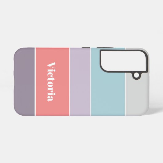 Benutzerdefinierte Sommerfarben-Farbblockstreifen Samsung Galaxy Hülle (Rückseite (Horizontal))