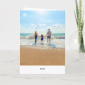 Benutzerdefinierte Sommerferienkarte für Ihr Foto  Karte (Rückseite)