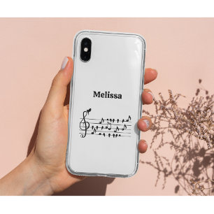 Benutzerdefinierte Songbird-Treble-Clef-Kunst Case-Mate iPhone Hülle