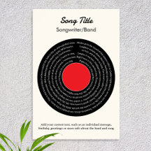 Benutzerdefinierte Songtexte Retro-Vinyl-Schallpla