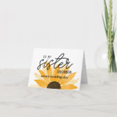 Benutzerdefinierte Sonnenblume auf meine Schwester Dankeskarte (Vorderseite)