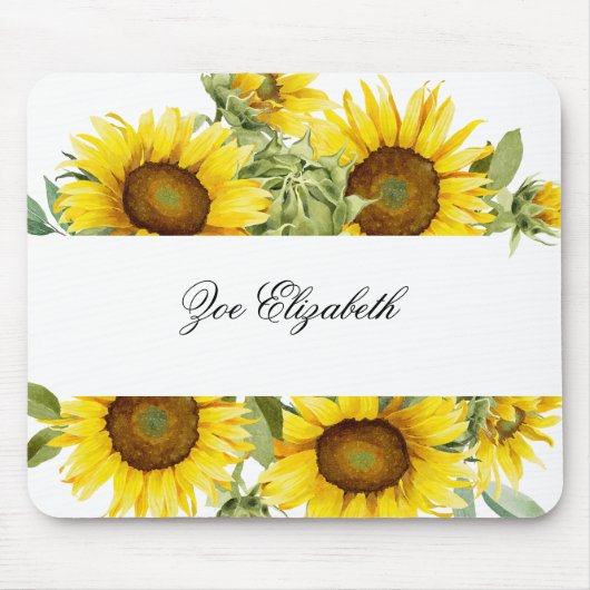 Benutzerdefinierte Sonnenblume Blüte Fügen Sie Ihr Mousepad (Vorne)