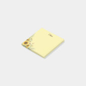 Benutzerdefinierte Sonnenblumen-Notizzettel, Perso Post-it Klebezettel (angewinkelt)