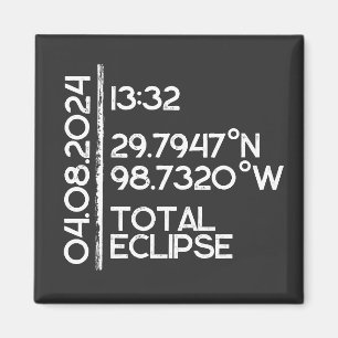 Benutzerdefinierte Sonnenfinsternis 2024 Magnet