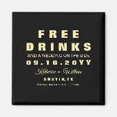 Benutzerdefinierte sonnige kostenlose Getränke Sav Magnet (Vorne)