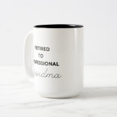 Benutzerdefinierte, sonnige Rente für Berufliche O Zweifarbige Tasse (Vorderseite Links)