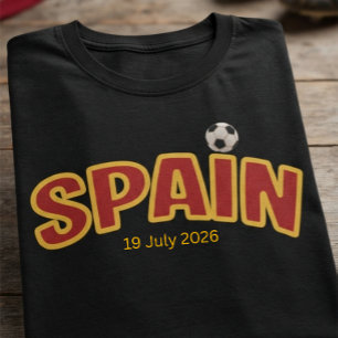 Benutzerdefinierte Spanien-Flaggenfarbe Sport T-Shirt