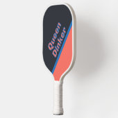Benutzerdefinierte Spaß Königin Dinker monogrammie Pickleball Schläger (Links)