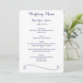 Benutzerdefinierte Speisekarte für weiße und blaue Menükarte (Stehend Vorderseite)