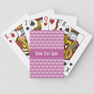 Benutzerdefinierte Spielkarten mit rosa Herz
