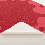 Benutzerdefinierte Splatter-Tomate-Rot-Sherpa-Deck Sherpadecke (3/4)