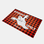 Benutzerdefinierte SPOOKVIBES NUR Fall Checked Wel Fußmatte (Schrägansicht)