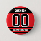 Benutzerdefinierte Sport-Button-Nadel mit schwarze Button (Vorderseite)