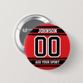Benutzerdefinierte Sport-Button-Nadel mit schwarze Button (Vorne & Hinten)