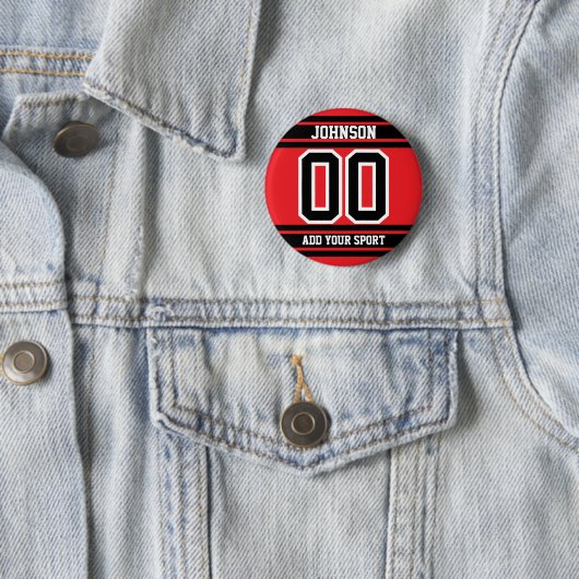 Benutzerdefinierte Sport-Button-Nadel mit schwarze Button (Beispiel)